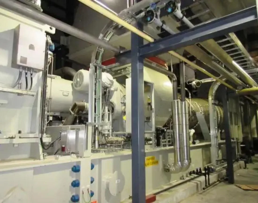 A natural gas turbine power plant